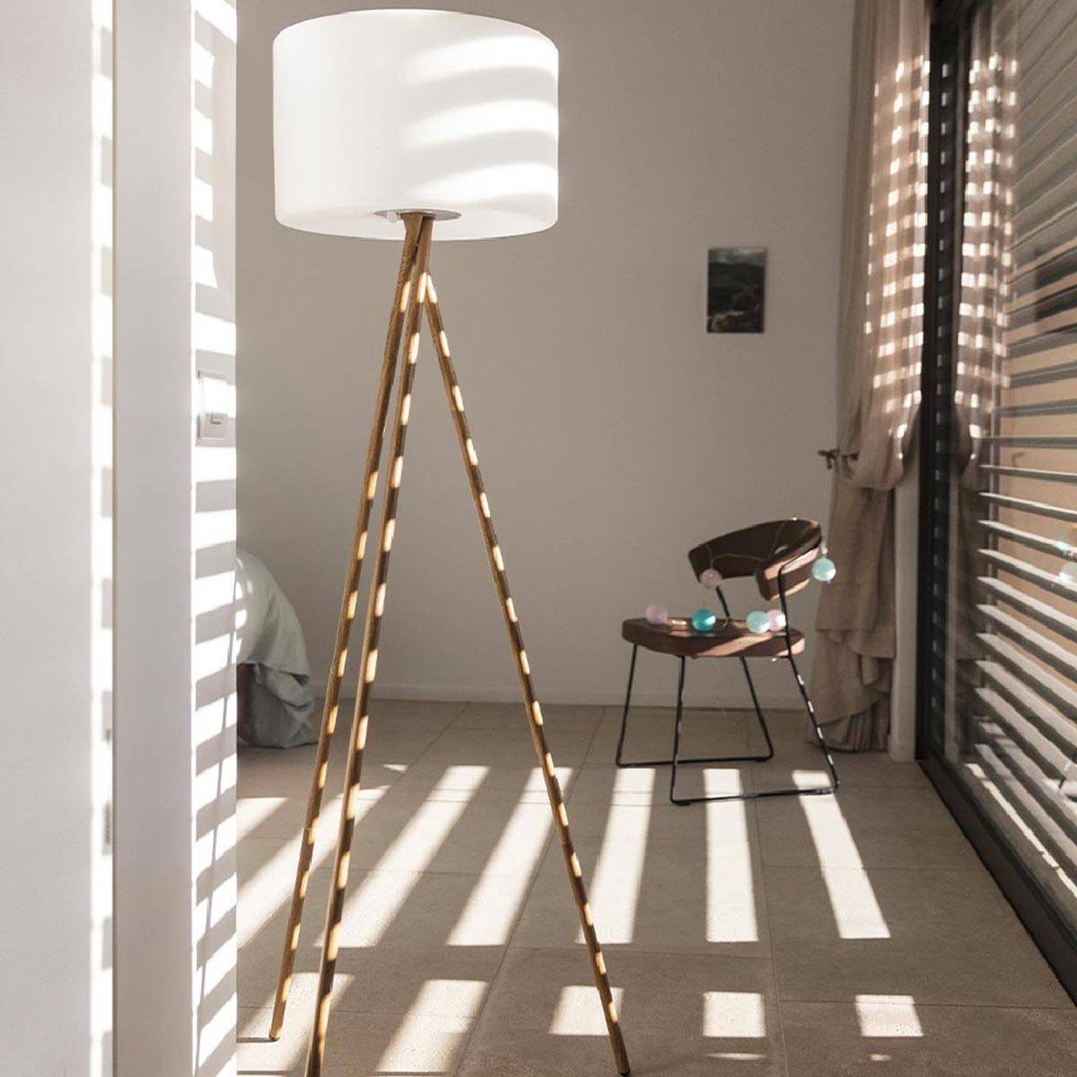 Lumisky - Lampadaire d'extérieur sans fil TAMBOURY WOOD RGB H150cm - Imagen 3