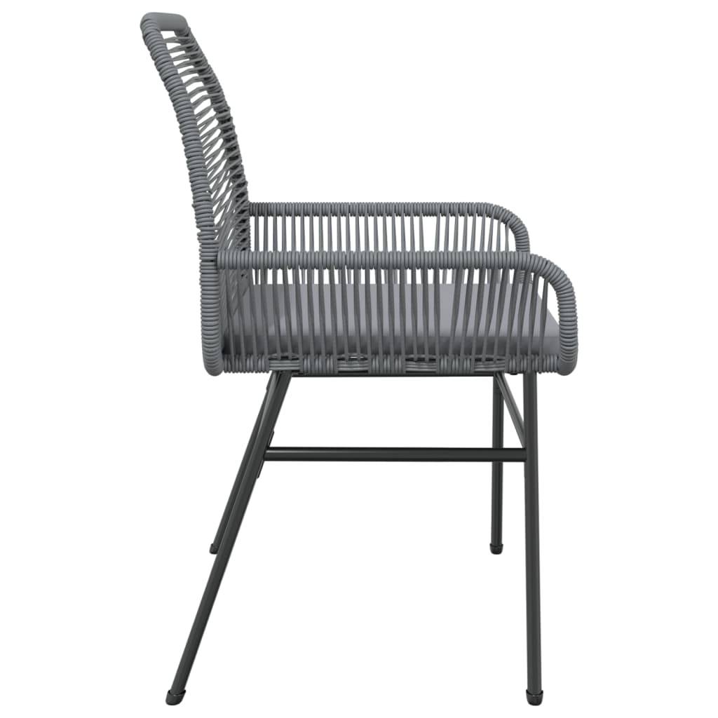 Chaises de jardin résine tressée gris avec coussins 57 x 60 x 86 cm - PANGIVO - Image 6