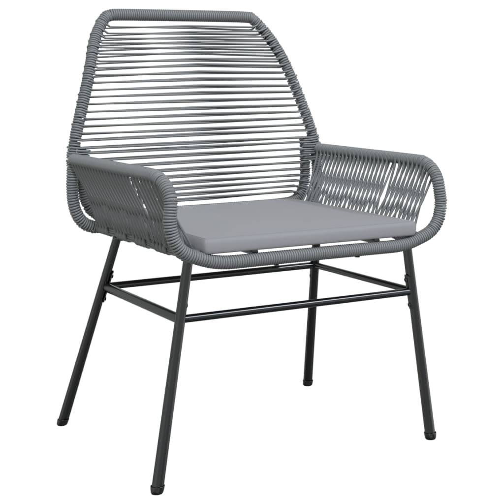 Chaises de jardin résine tressée gris avec coussins 57 x 60 x 86 cm - PANGIVO - Image 4