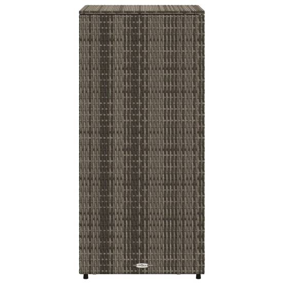Armoire Extérieur Résine Tressée 2 Étagères 1 Tiroir pour Terrasse Gris 50x55x115 cm – ComfortXL Outdoor Living - Image 8