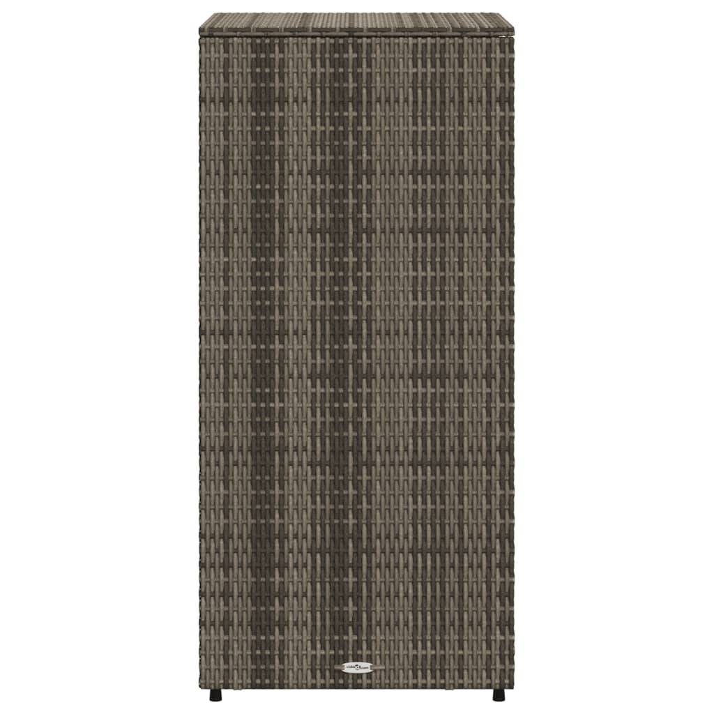 Armoire Extérieur Résine Tressée 2 Étagères 1 Tiroir pour Terrasse Gris 50x55x115 cm – ComfortXL Outdoor Living - Image 8