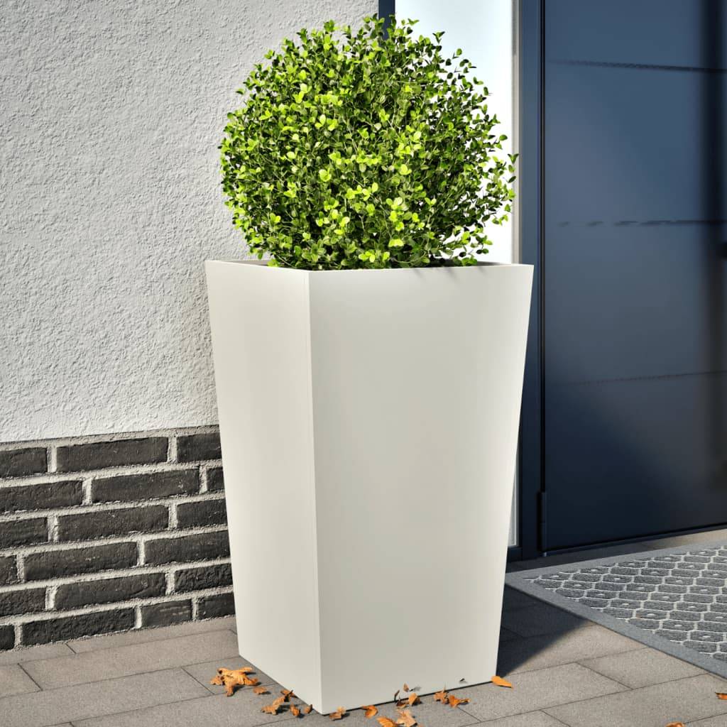 Jardinières acier blanc 45 x 45 x 75 cm - PANGIVO
