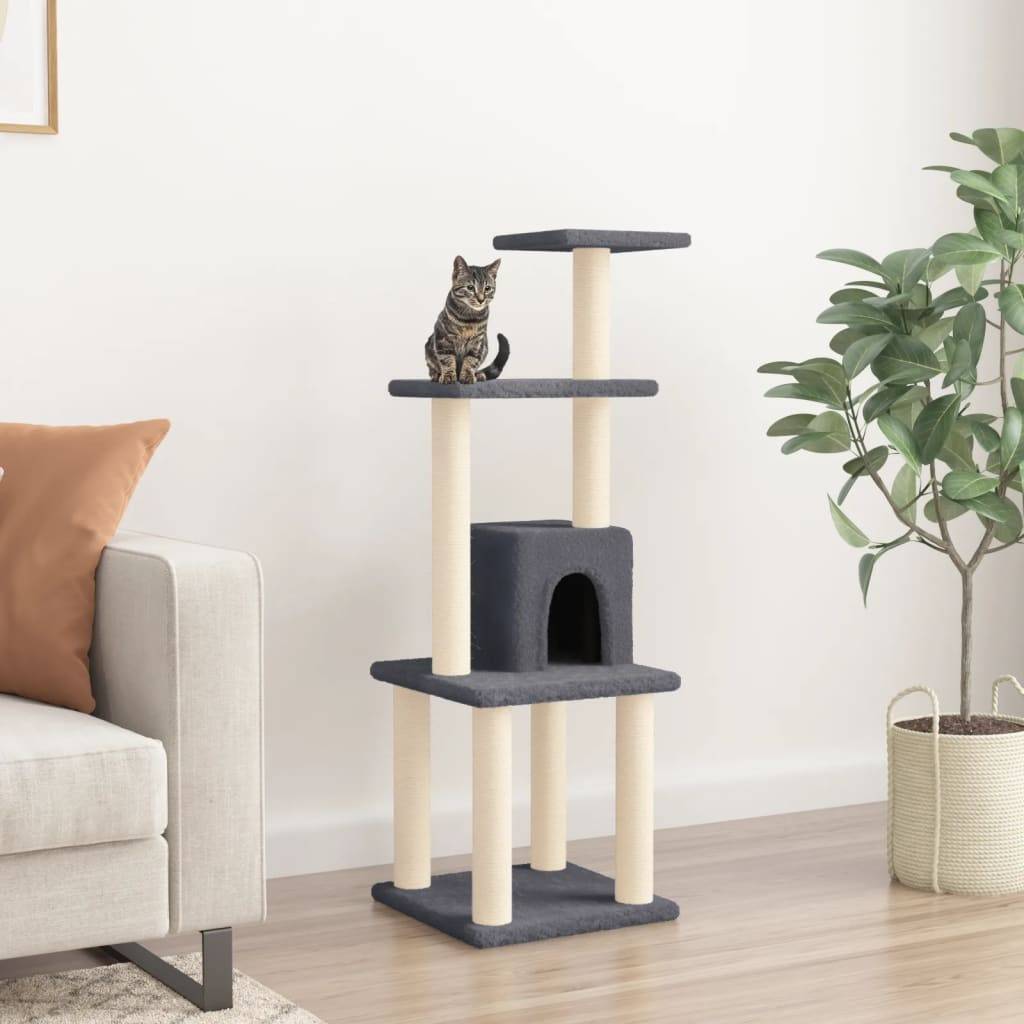Vidaxl - Arbre à chat avec griffoirs en sisal Gris foncé 105 cm vidaXL 171468 - Imagen 1