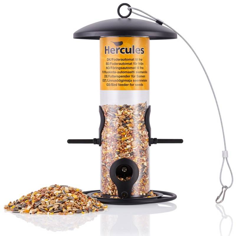 Lot De 2 Mangeoires Oiseaux Extérieur à Mailles – Distributeur Graines Anti-Humidité Pour Oiseaux Sauvages, Balcon, Jardin – Idéal Sol Et Mésanges