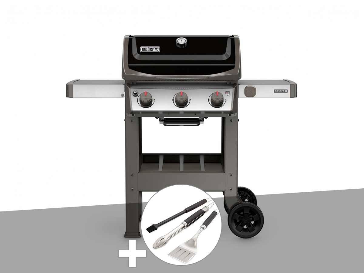 Weber - Barbecue gaz Weber Spirit II E-310 + plancha + Kit ustensiles 3 pièces Better - Imagen 1