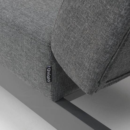 Oviala - Lot de 2 bains de soleil inclinable avec tablettes en aluminium gris Galapagos - Oviala - Imagen 6
