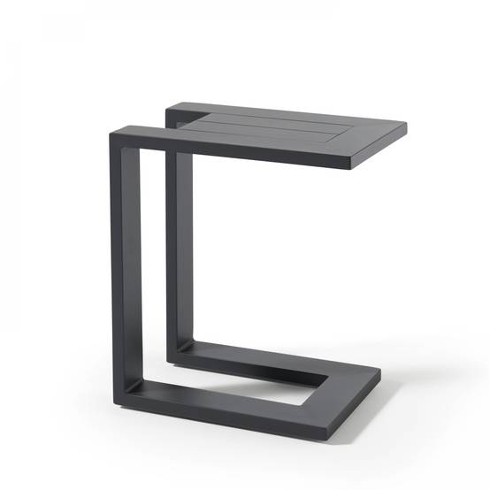 Oviala - Lot de 2 bains de soleil inclinable avec tablettes en aluminium gris Galapagos - Oviala - Imagen 5