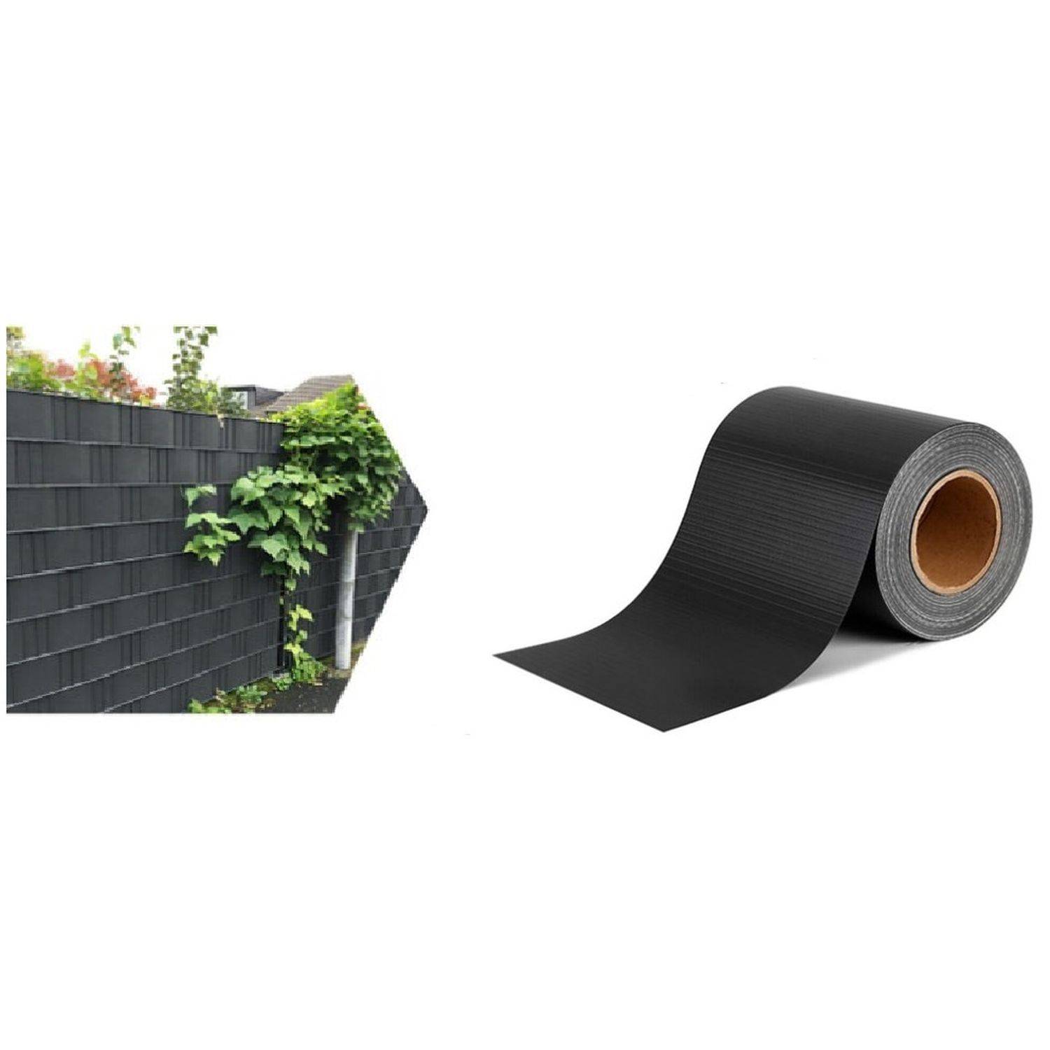 Sans Marque - Brise Vue Occultant Clôture en PVC 450 g/m² - 70 m x 19 cm - 70 clips de montage - Toilinux - Imagen 1