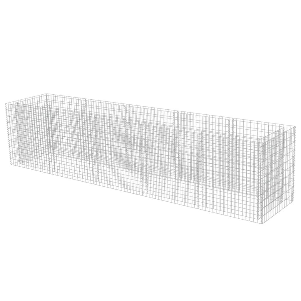 Helloshop26 - Jardinière lit surélevé plantes fleurs jardin à gabion acier galvanisé 450 x 90 x 100 cm - Imagen 1