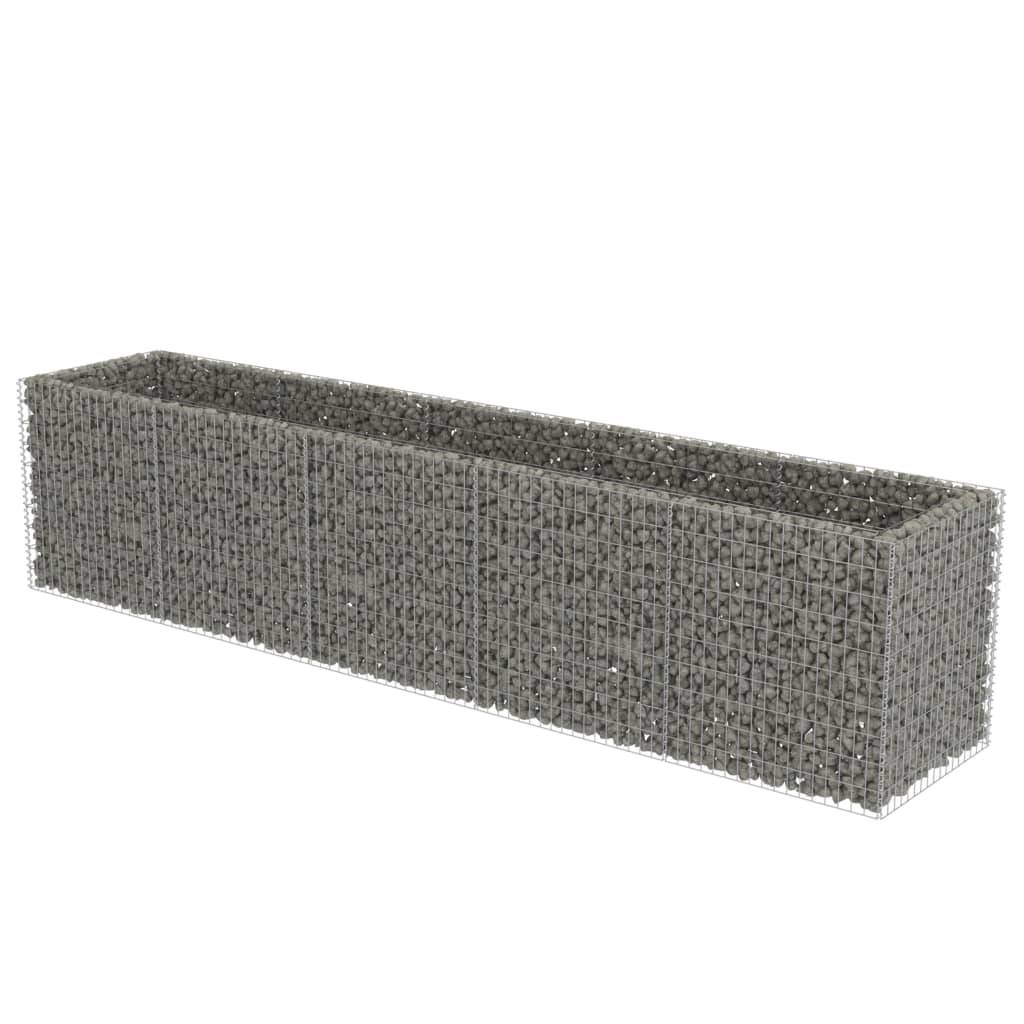 Helloshop26 - Jardinière lit surélevé plantes fleurs jardin à gabion acier galvanisé 450 x 90 x 100 cm - Imagen 2