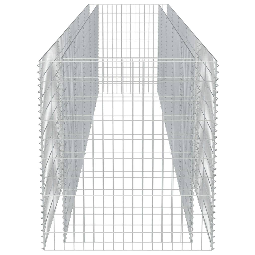 Helloshop26 - Jardinière lit surélevé plantes fleurs jardin à gabion acier galvanisé 450 x 90 x 100 cm - Imagen 4