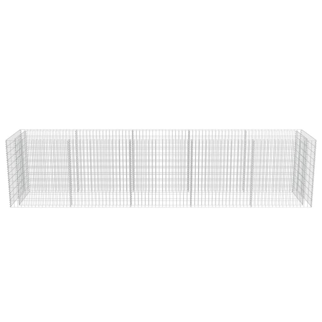 Helloshop26 - Jardinière lit surélevé plantes fleurs jardin à gabion acier galvanisé 450 x 90 x 100 cm - Imagen 3