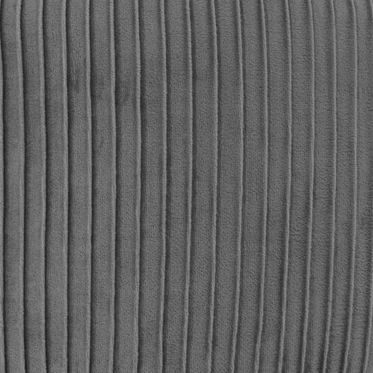 Atmosphera - Tabouret "Solaro" velours plissé gris - Atmosphera Créateur d'intérieur - Image 4