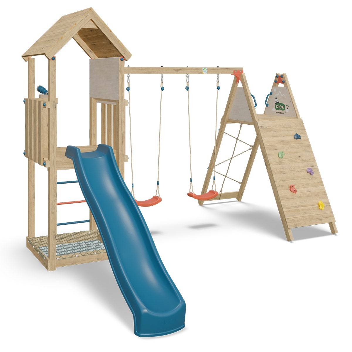Aire de jeux bois 2,20 m OLYMPIA XPLORER 2 - 9 enfants - Image 1