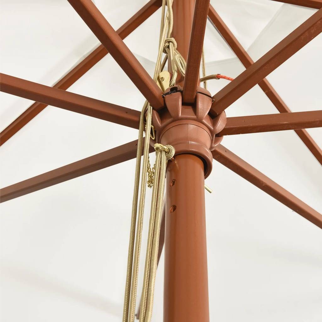 PANGIVO - Parasol de jardin bois sable 400 x 400 x 273 cm - PANGIVO - Image 6