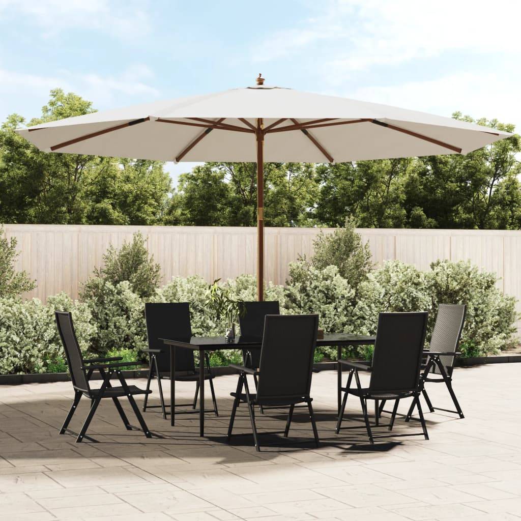 PANGIVO - Parasol de jardin bois sable 400 x 400 x 273 cm - PANGIVO