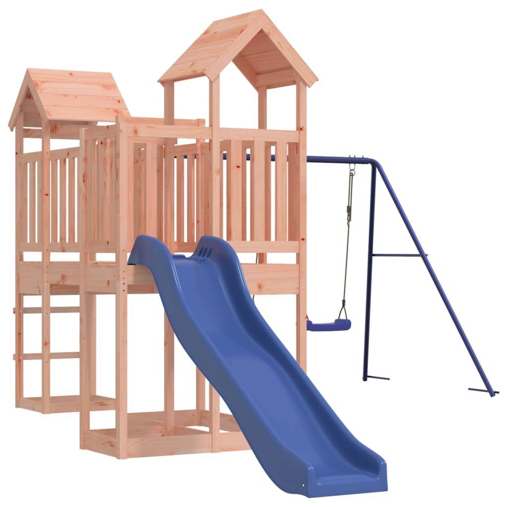 Helloshop26 - Aire de jeux d'extérieur balançoires toboggan portiques robuste jeux jardin 357 x 524 x 214 cm bois massif de douglas - Imagen 2