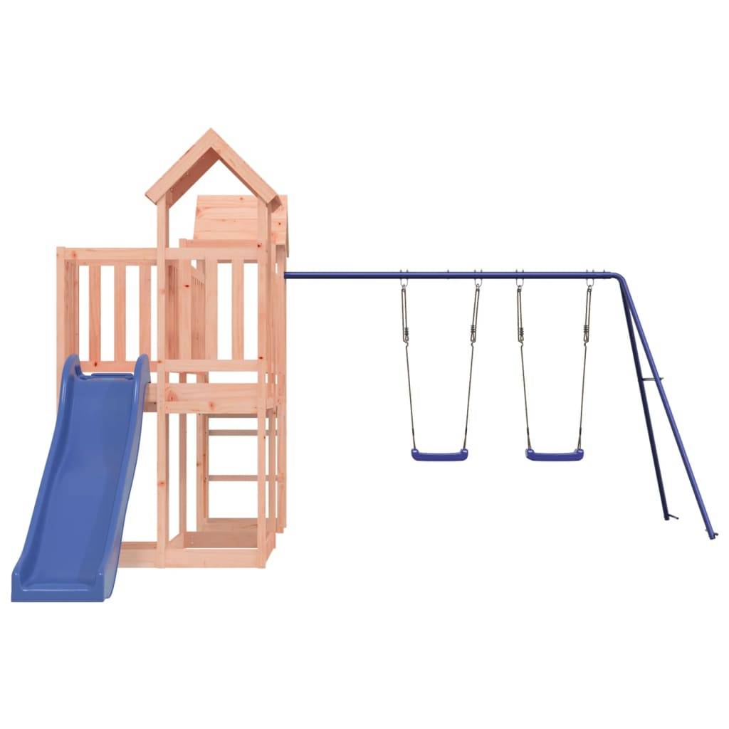 Helloshop26 - Aire de jeux d'extérieur balançoires toboggan portiques robuste jeux jardin 357 x 524 x 214 cm bois massif de douglas - Imagen 3
