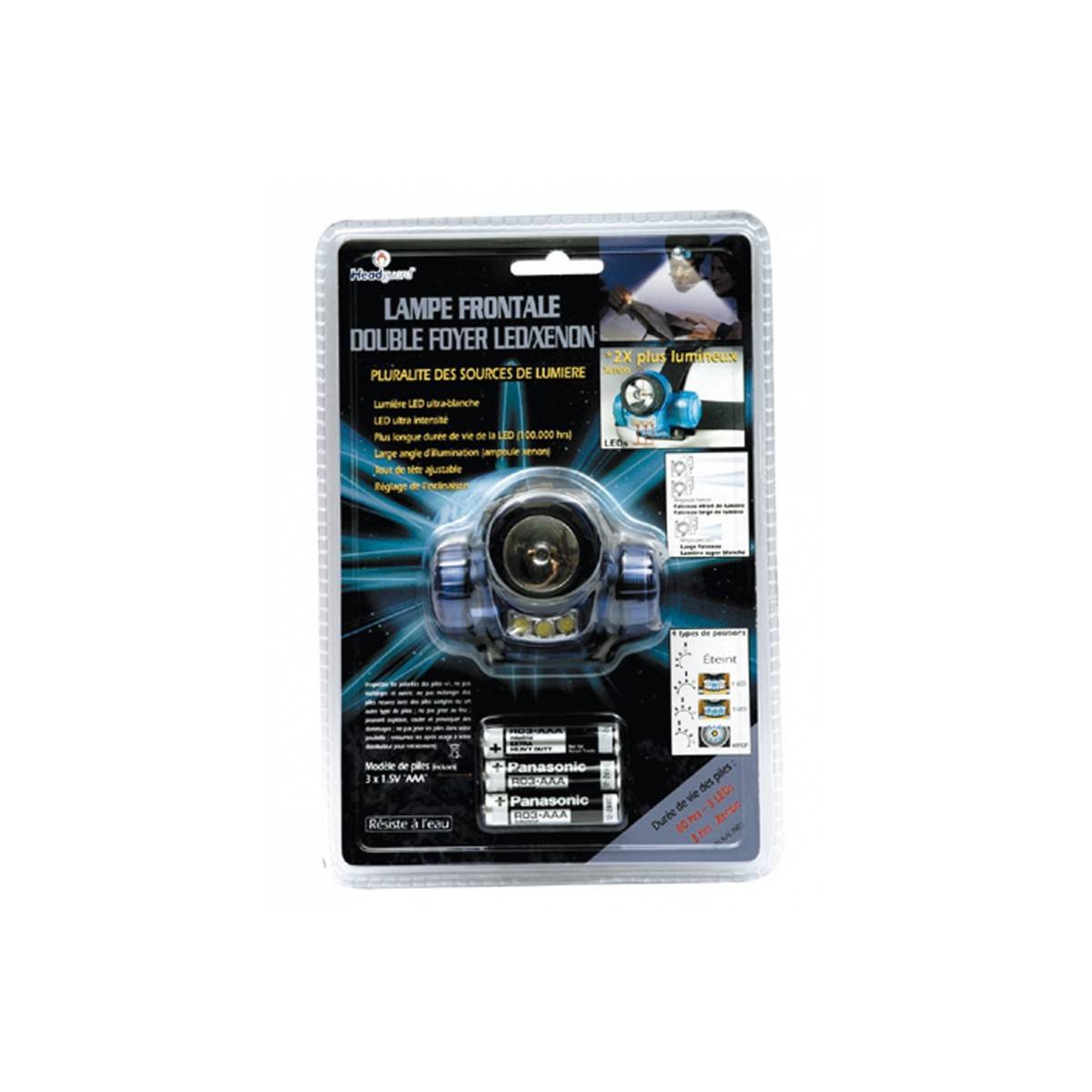 Lampe frontale Led/Xenon Etanche SINGER Professionnelle 4 positions 3 piles 1,5 V AAA fournies - Imagen 3