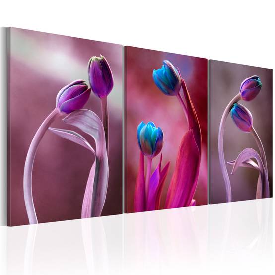 Tableau Imprimé "Tulipes Amoureux" 30 x 60 cm - Image 1