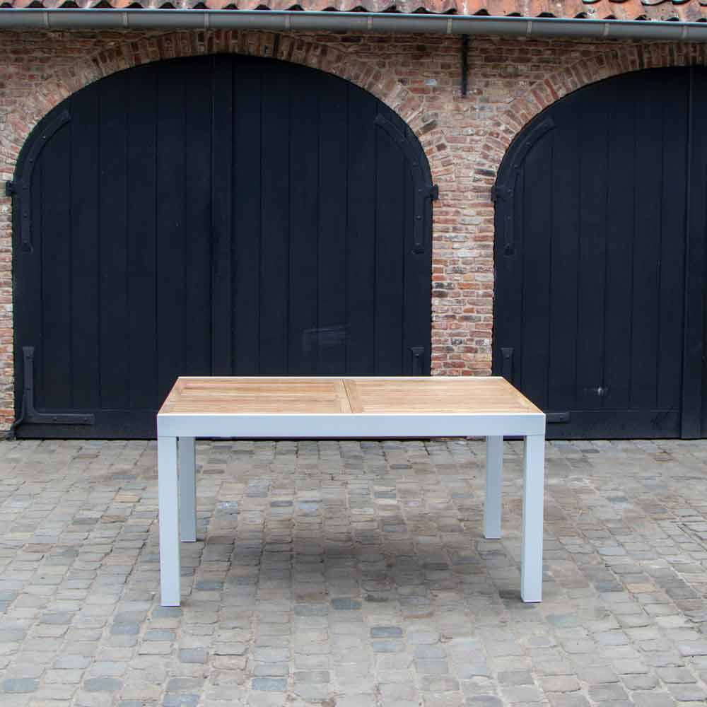 Wilsa Garden - Ensemble de jardin aluminium 6/10P teck extensible BALITECK avec 6 fauteuils et 4 chaises - Imagen 3