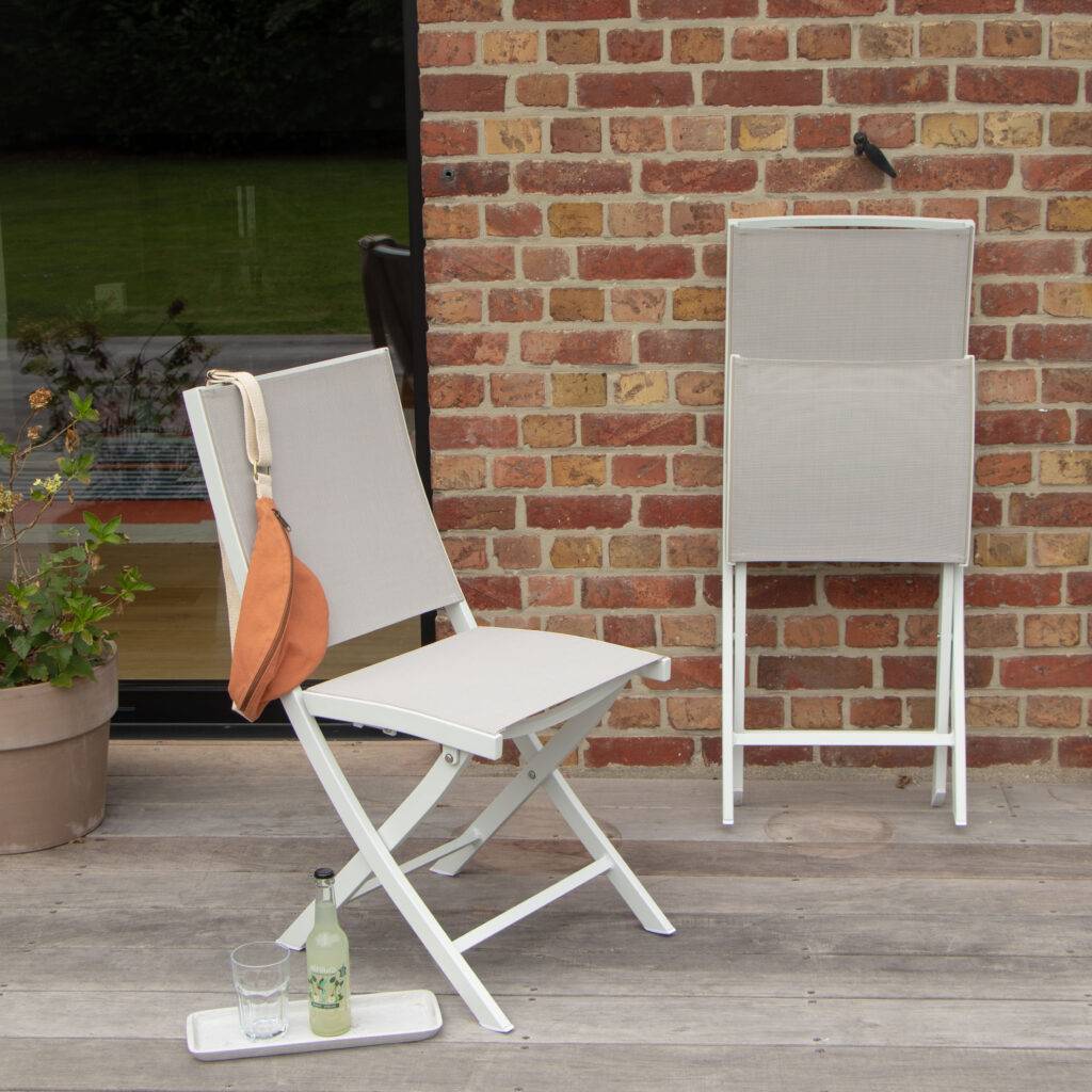 Wilsa Garden - Ensemble de jardin aluminium 6/10P teck extensible BALITECK avec 6 fauteuils et 4 chaises - Imagen 5