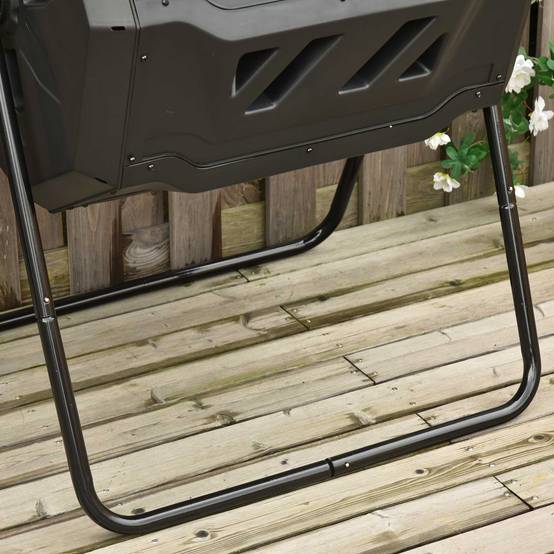 PANGIVO - Composteur rotatif plastique et acier noir 71 x 65 x 96 cm - PANGIVO - Image 7