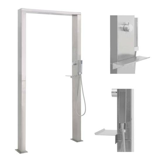 Douche d'exterieur Støvring Argenté 2,8 X 2,8 X 21 cm - P87209A - Image 1