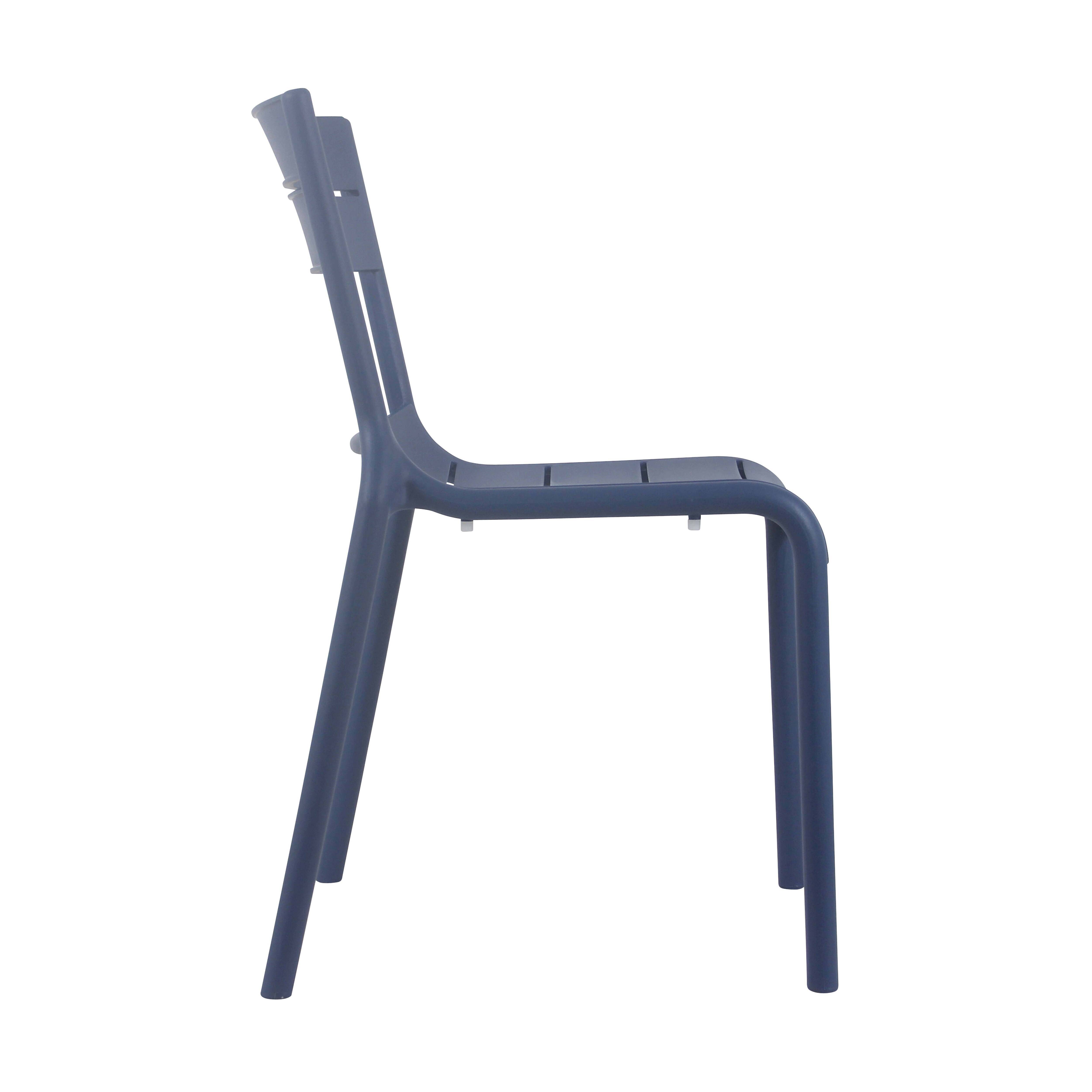 Oviala - Chaise de terrasse en plastique bleu pacific Paname - Oviala - Imagen 4