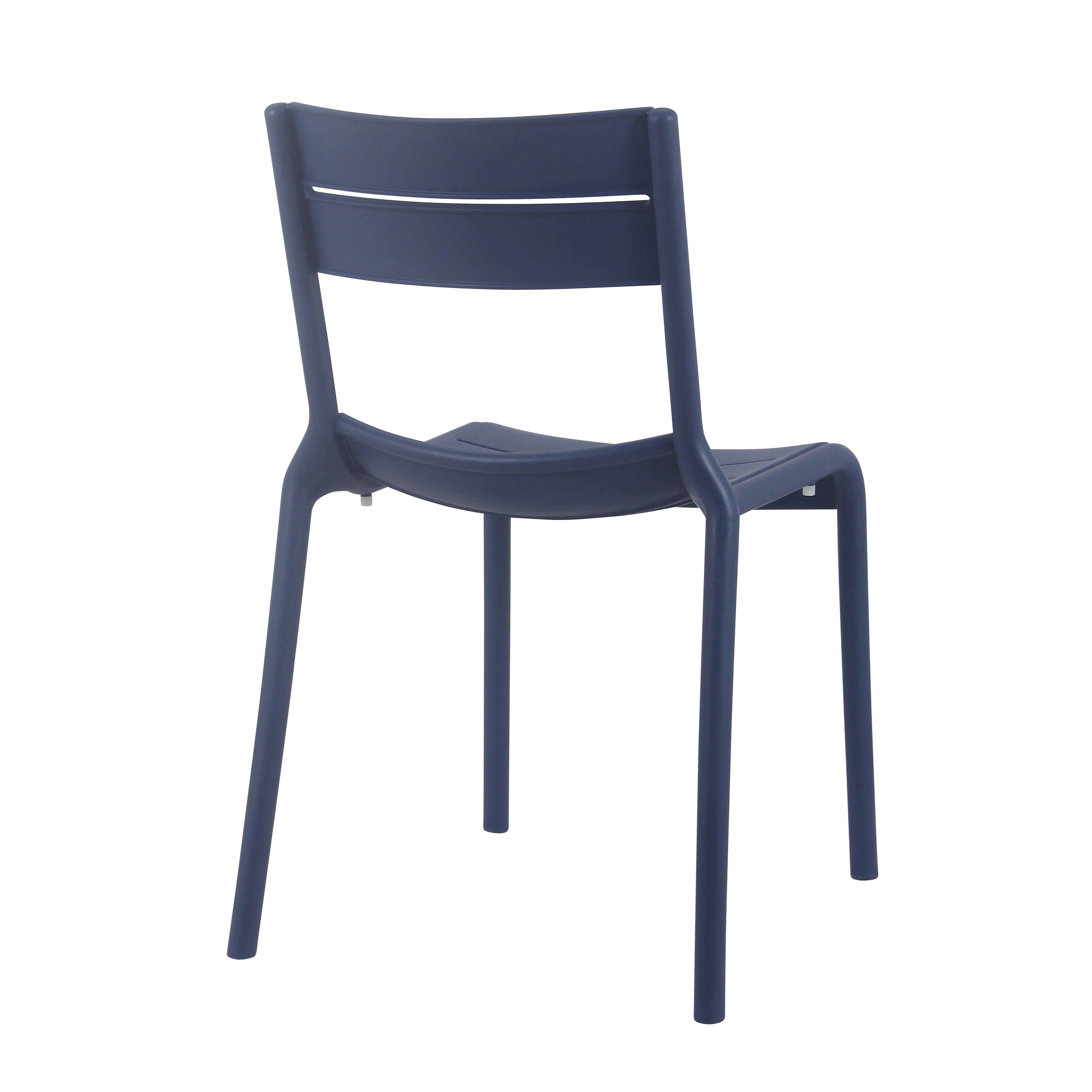 Oviala - Chaise de terrasse en plastique bleu pacific Paname - Oviala - Imagen 5