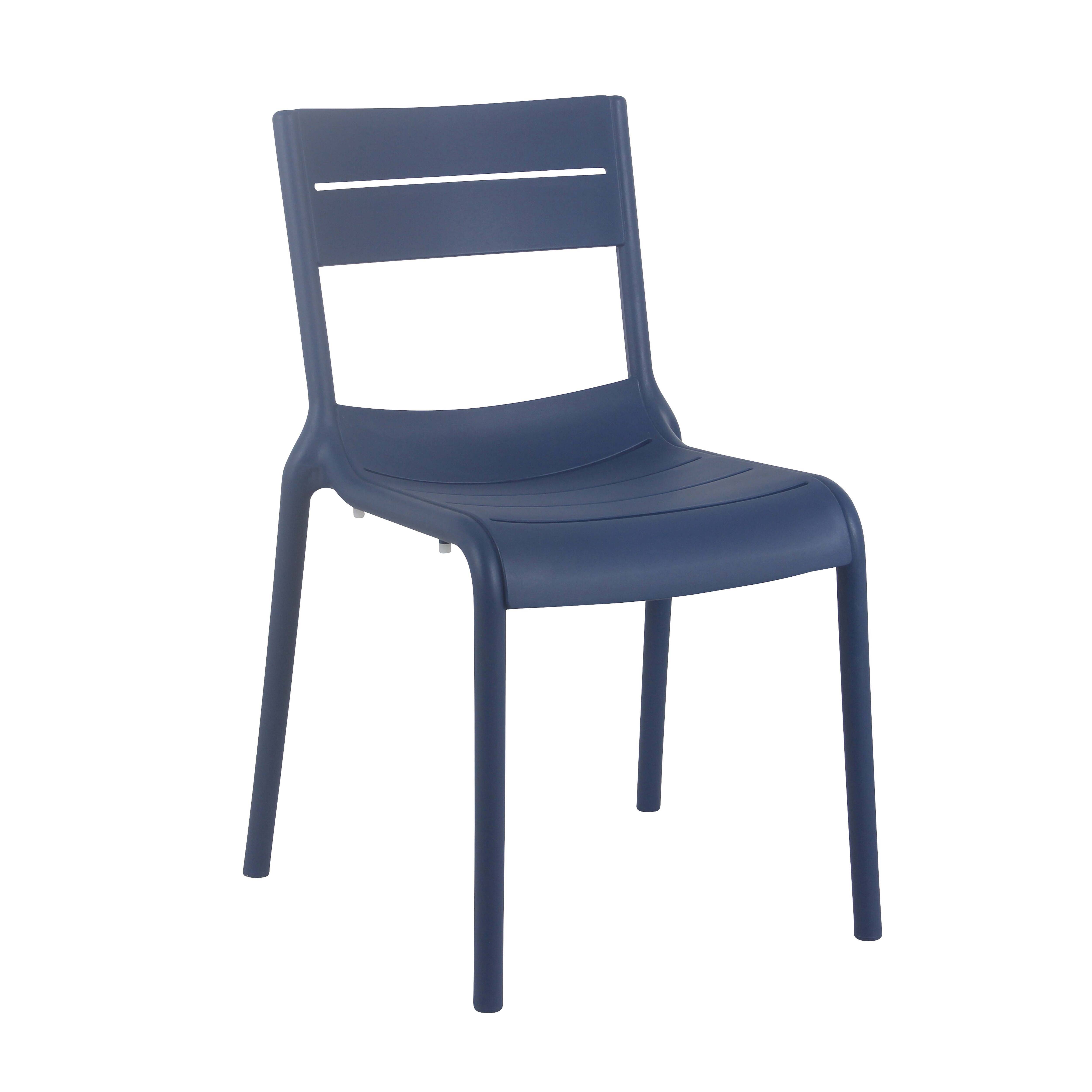 Oviala - Chaise de terrasse en plastique bleu pacific Paname - Oviala - Imagen 1