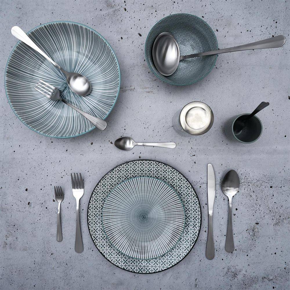 The Home Deco Factory - Assiette plate en porcelaine My Little Market 26.5 cm (Lot de 2) - Imagen 2