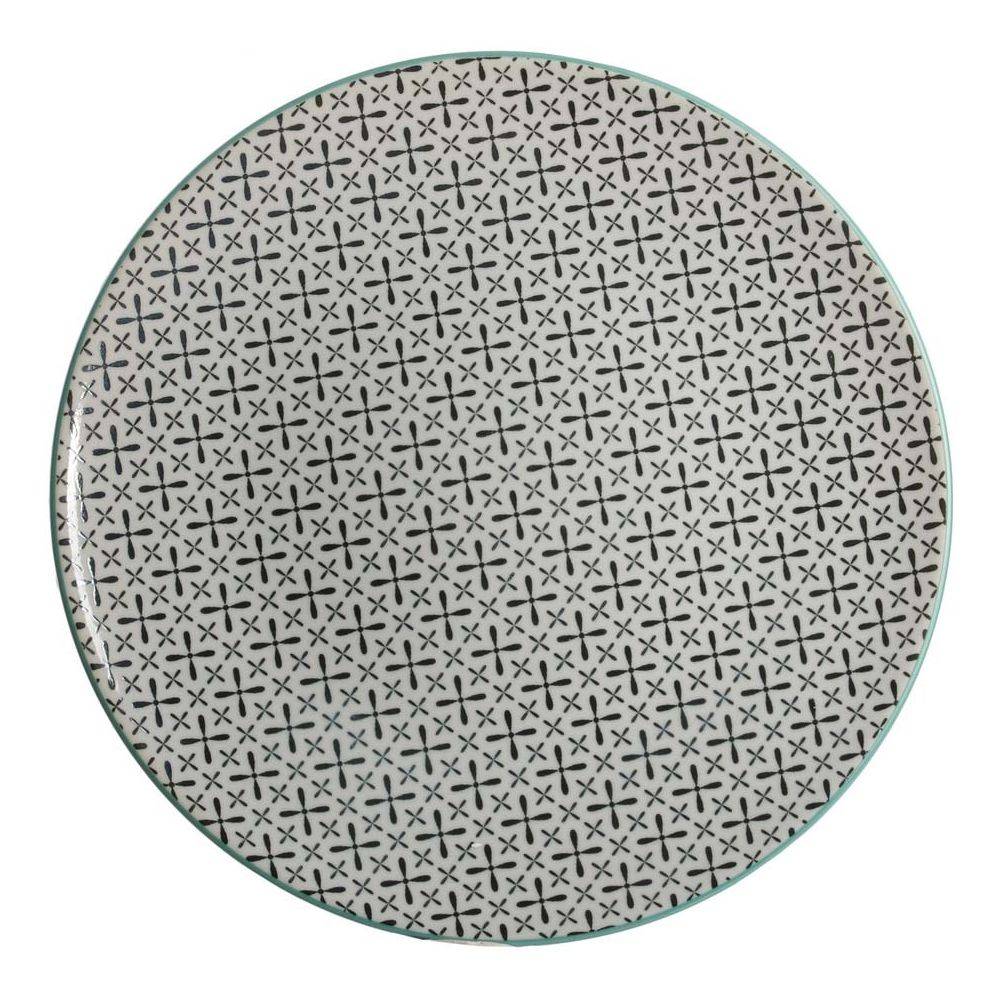 The Home Deco Factory - Assiette plate en porcelaine My Little Market 26.5 cm (Lot de 2) - Imagen 3
