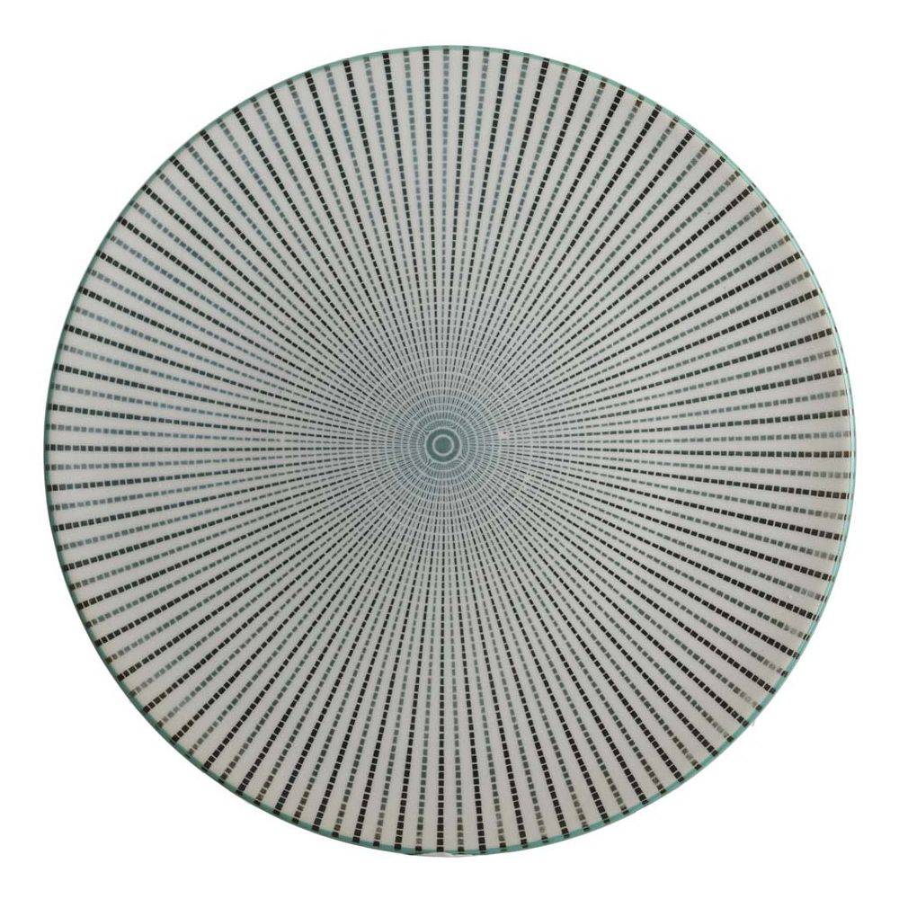 The Home Deco Factory - Assiette plate en porcelaine My Little Market 26.5 cm (Lot de 2) - Imagen 4