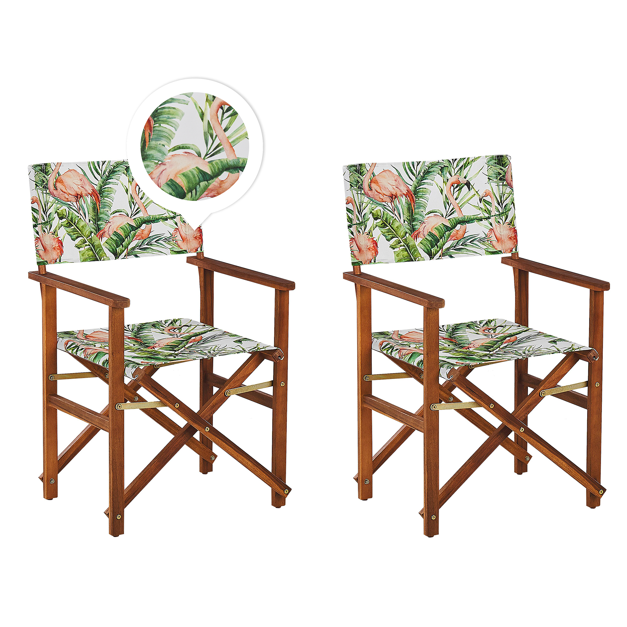Beliani - Chaise de jardin Tissu Marron foncé CINE - Beliani - Imagen 2