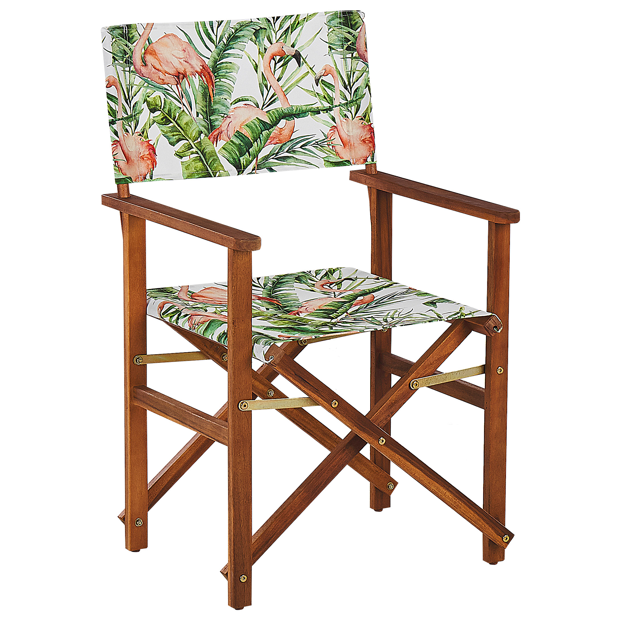 Beliani - Chaise de jardin Tissu Marron foncé CINE - Beliani - Imagen 4