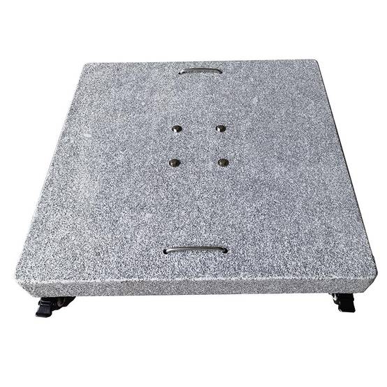Pied de parasol en granite gris 102 kg avec roulettes Diamanta - Gecko Jardin - Imagen 2
