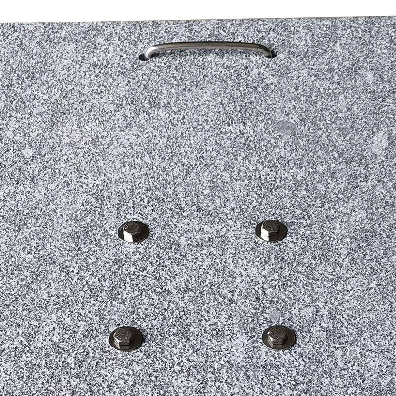 Pied de parasol en granite gris 102 kg avec roulettes Diamanta - Gecko Jardin - Imagen 4