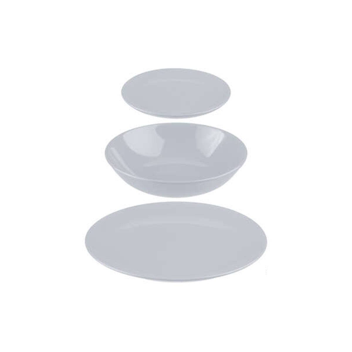 Service de Table 18 Pièces "Colorama" 26cm Gris - Image 1