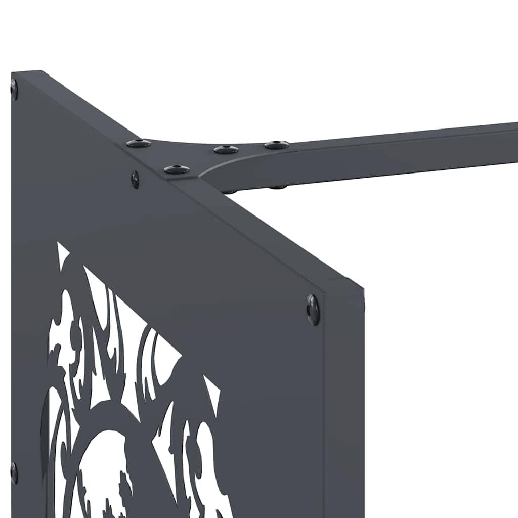 Support à Bûches Carré en Acier Anthracite 40 cm pour Poêle à Bois – ComfortXL Outdoor Living - Image 7