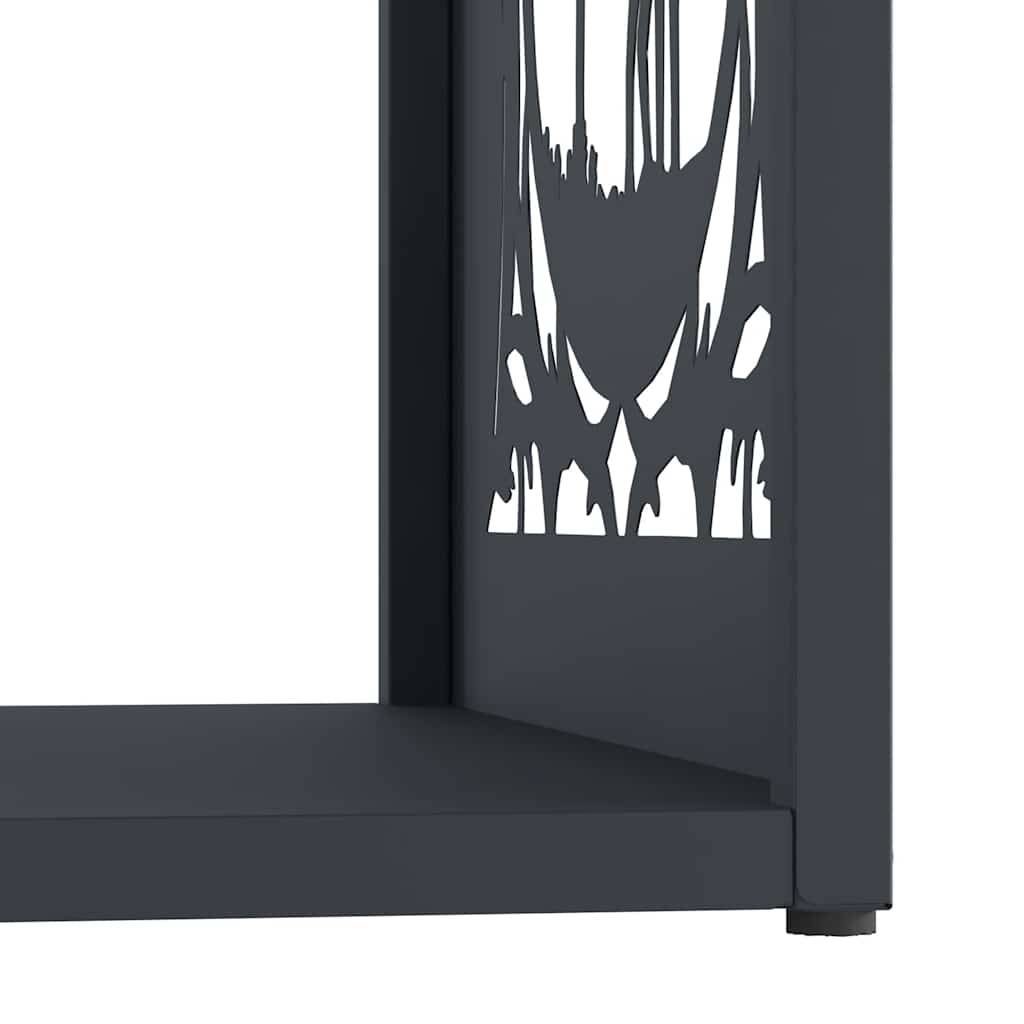 Support à Bûches Carré en Acier Anthracite 40 cm pour Poêle à Bois – ComfortXL Outdoor Living - Image 8