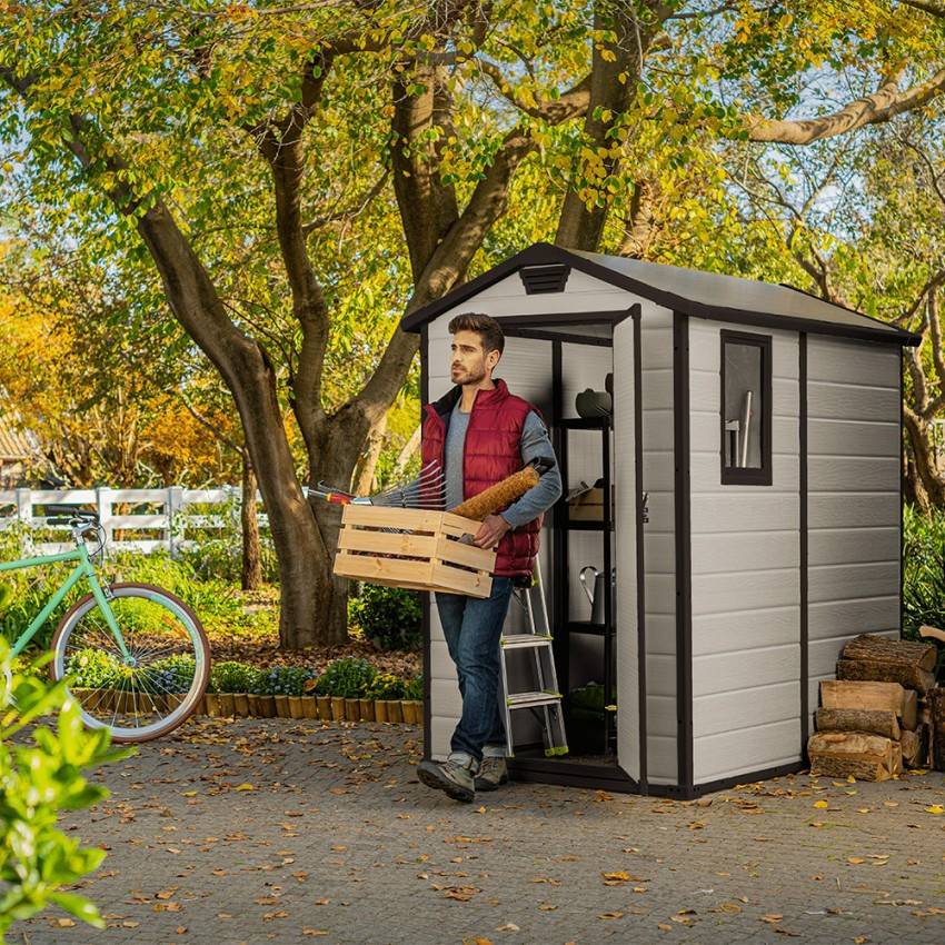 Keter - Abri de jardin Boîte en résine PVC 130x192x198cm ResinBox - Image 6