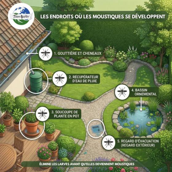 Terra Nostra - Larvicide anti-moustiques - Pot de 500 g - Imagen 3