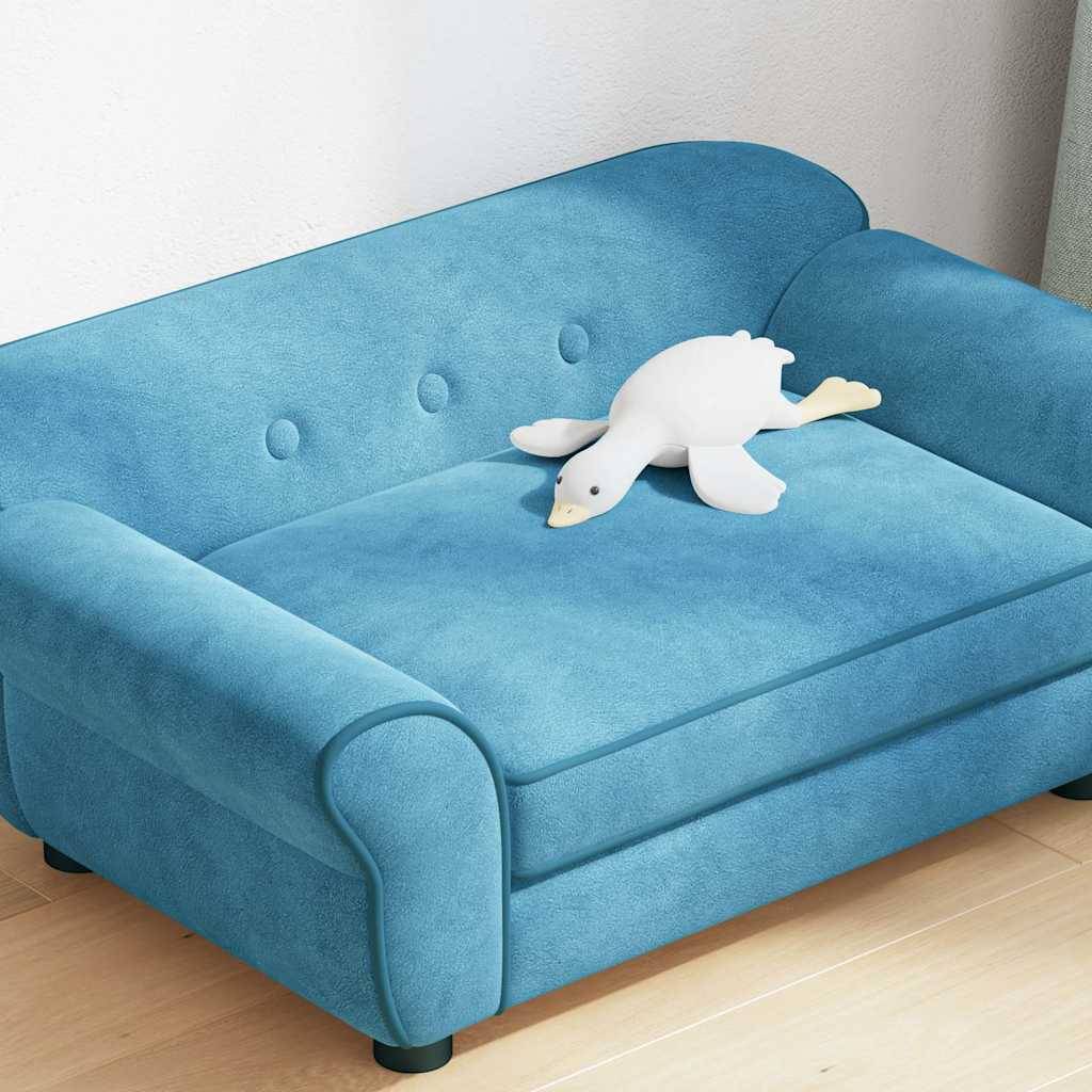 Canapé pour chien peluche turquoise 72 x 45 x 30 cm - PANGIVO - Image 4