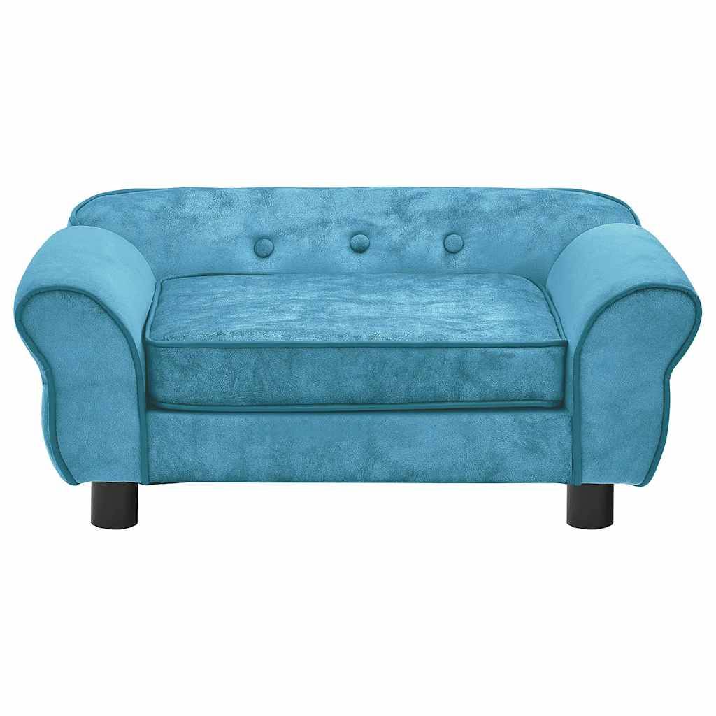 Canapé pour chien peluche turquoise 72 x 45 x 30 cm - PANGIVO - Image 5