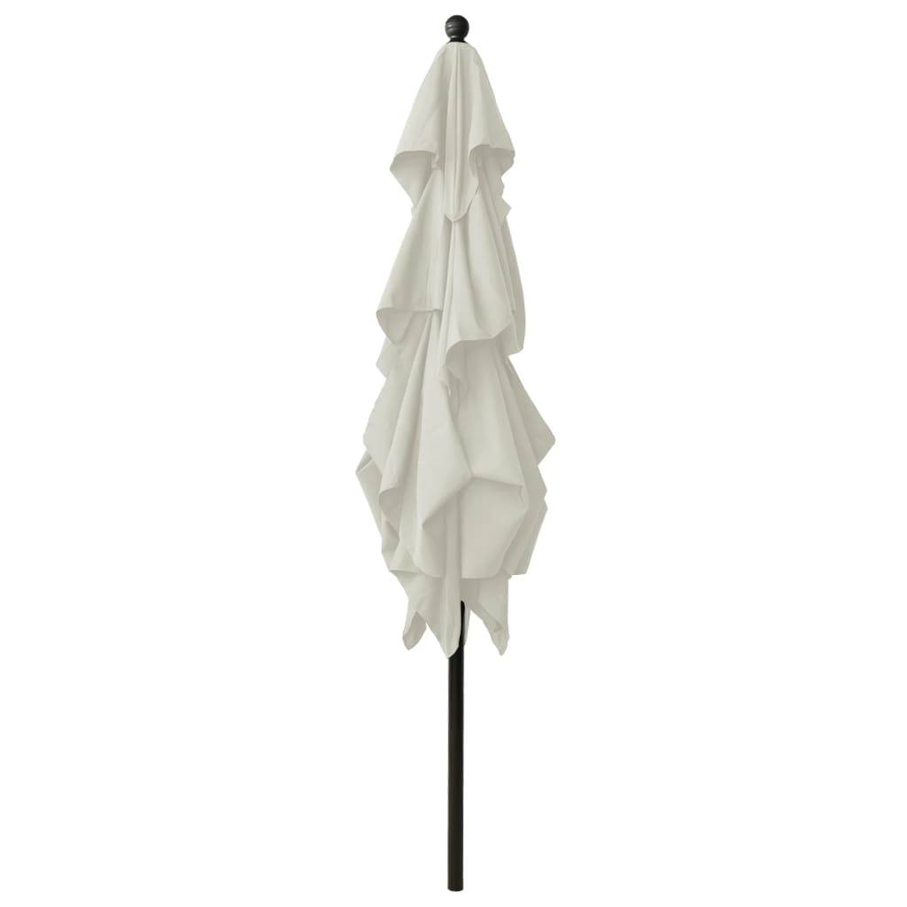 Helloshop26 - Parasol à 3 niveaux avec mât en aluminium 2,5 x 2,5 m sable - Imagen 3