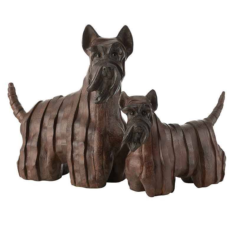 Chien Terrier Ecossais résine marron 44x25x47cm - Image 2