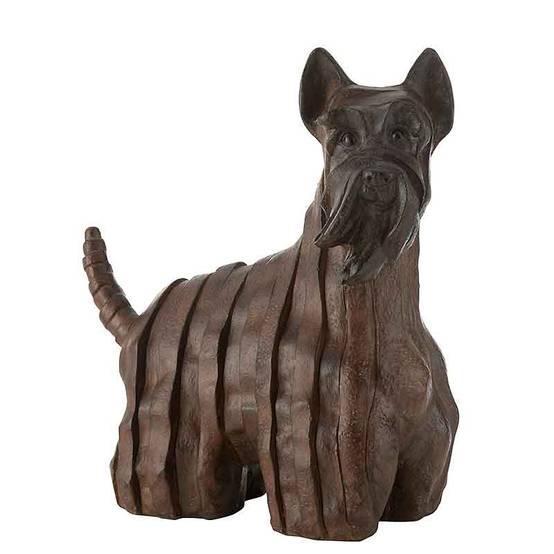 Chien Terrier Ecossais résine marron 44x25x47cm - Image 1