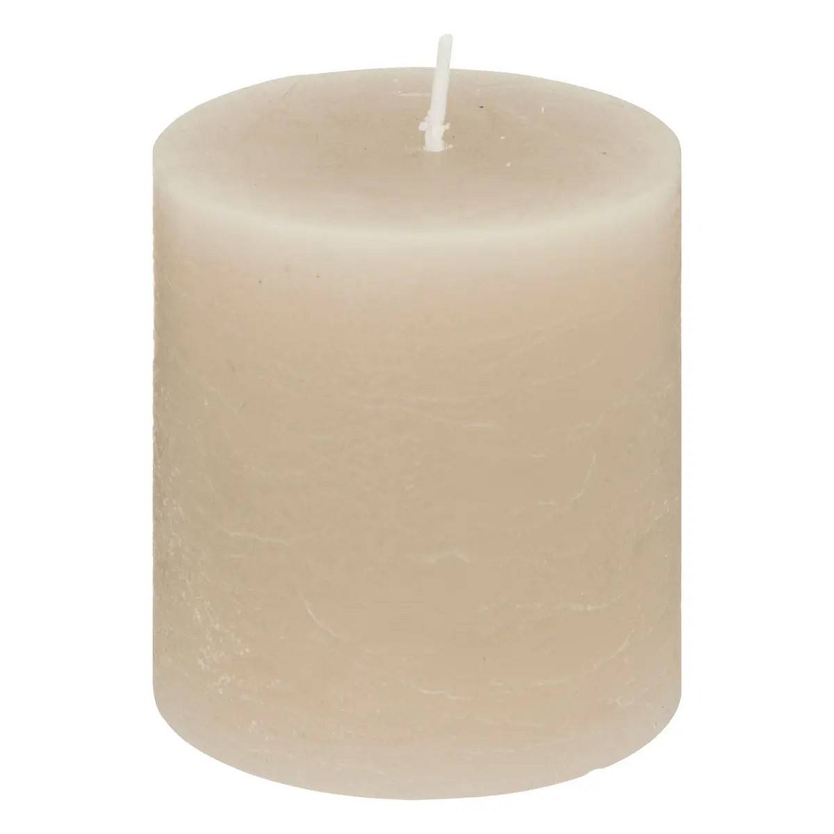 Atmosphera - Bougie Ronde "Rustic" 7cm Taupe