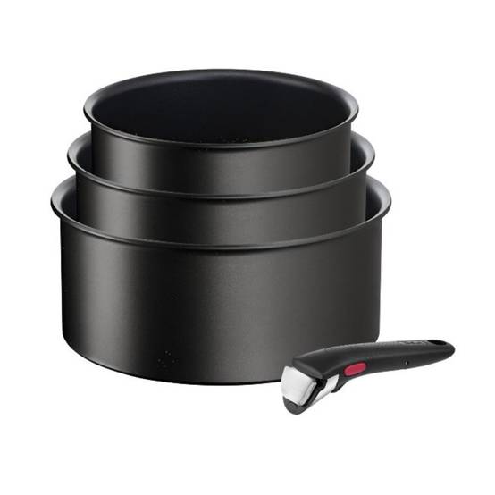 Série de 3 casseroles aluminium 16/18/20cm + 1 poignée noir L3979202 Tefal - Image 2